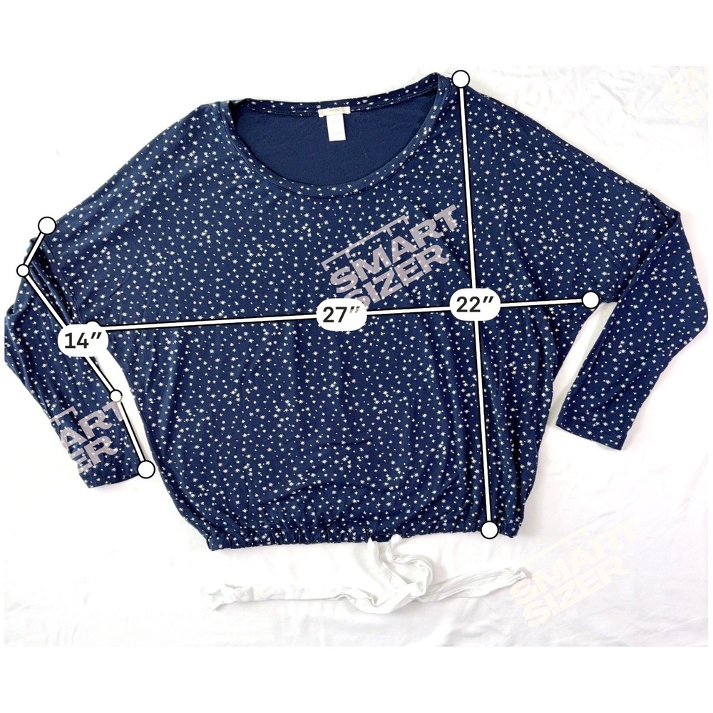 Eberjey Gisele Slouchy Pajama‎ Top Small Star Print Batwing Celestial Cozy Soft - Picture 6 of 8